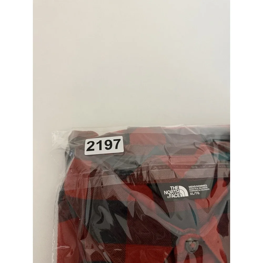 The North Face Shirt Men's Size XL Red Plaid Flannel Long Sleeve Button Up